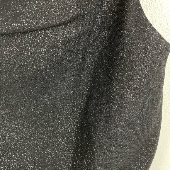 VIRGO II 60’s Black Sleeveless Glitter Midi Dress Size 8 - Picture 6 of 11
